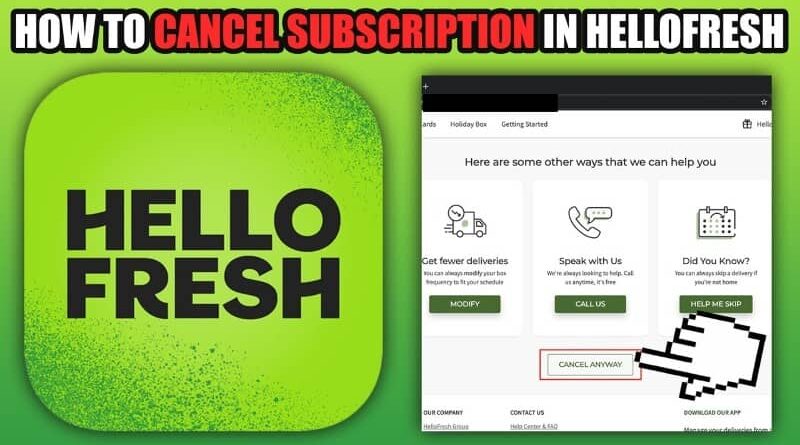 how to cancel hellofresh on app