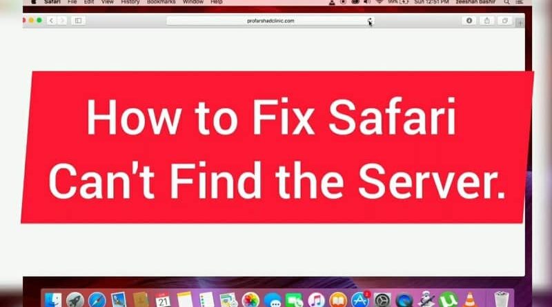 safari can't find server